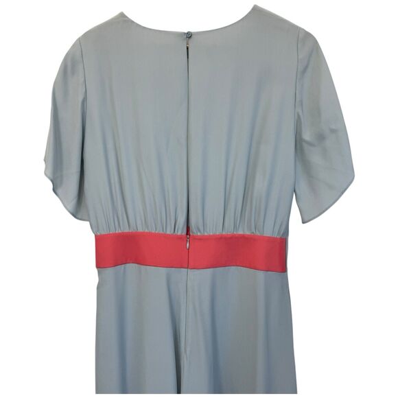 Emporio Armani Silk Midi Dress in Light Blue Size 44 - Picture 10 of 10